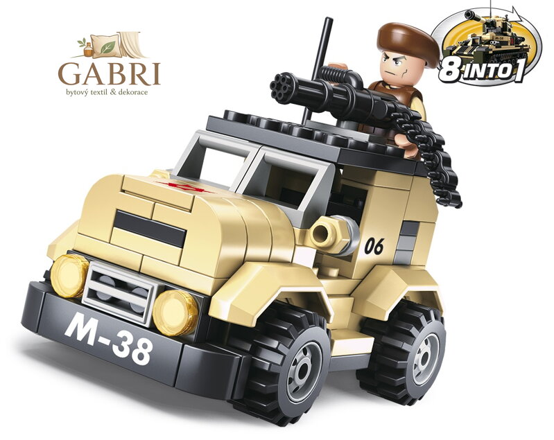 Sluban Army 8into1 M38-B0587A Hlídkový vůz