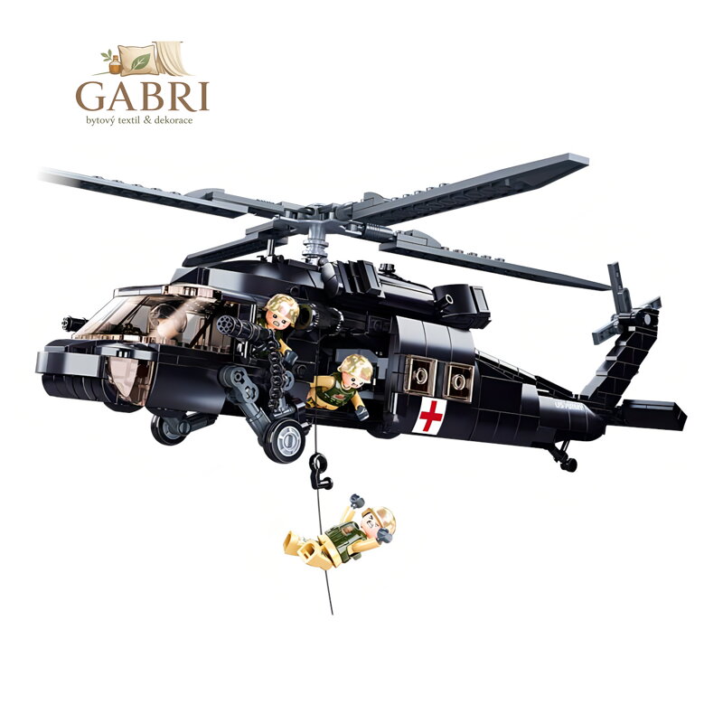 Sluban Model Bricks M38-B1012 Zdravotnický vrtulník UH-60 Black Hawk