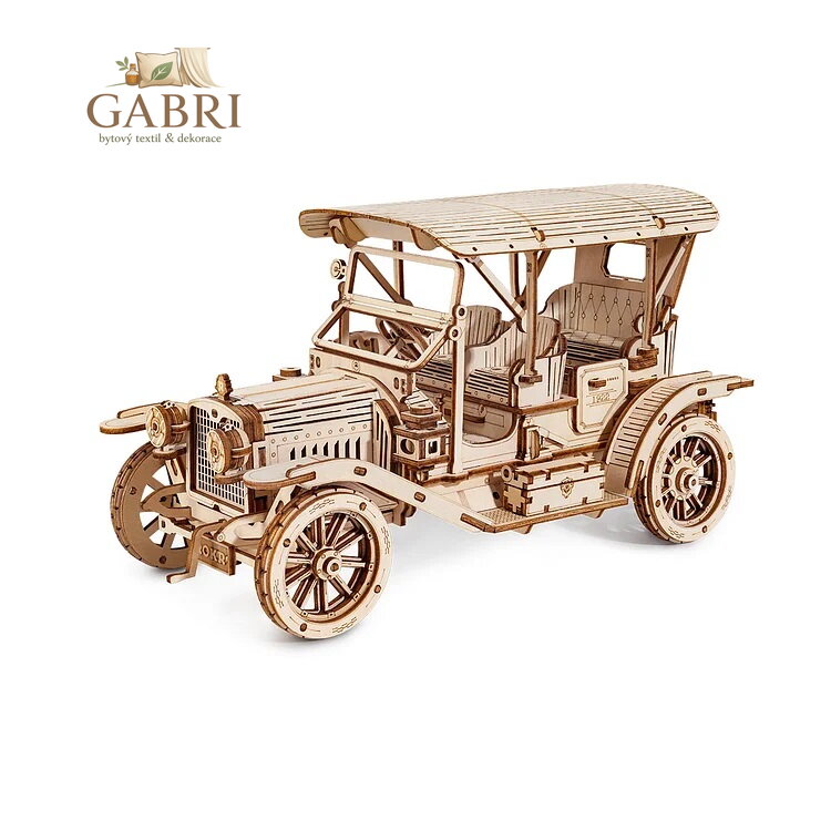 RoboTime 3D dřevěná mechanická skládačka Historické auto