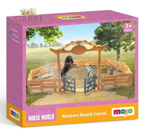 Mojo Westernový ranč Corral s koněm a kovbojem