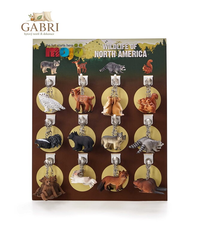 Mojo Displej 72 ks přívěsků na klíče - Lesní zvířatka