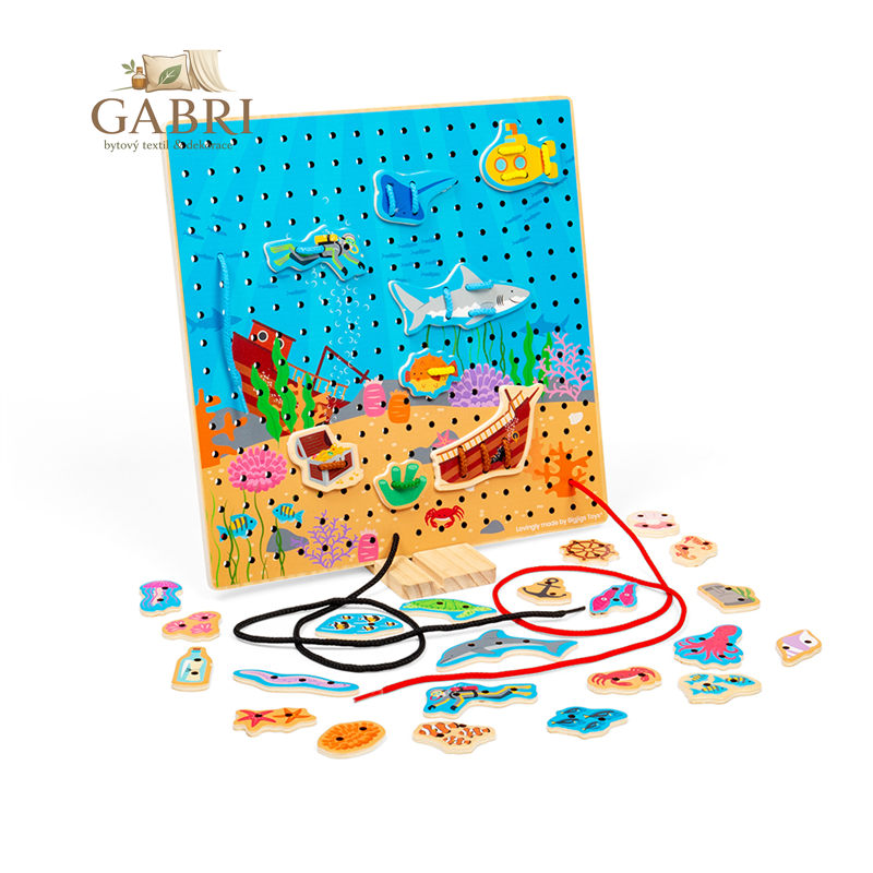 Bigjigs Toys Provlékací deska moře