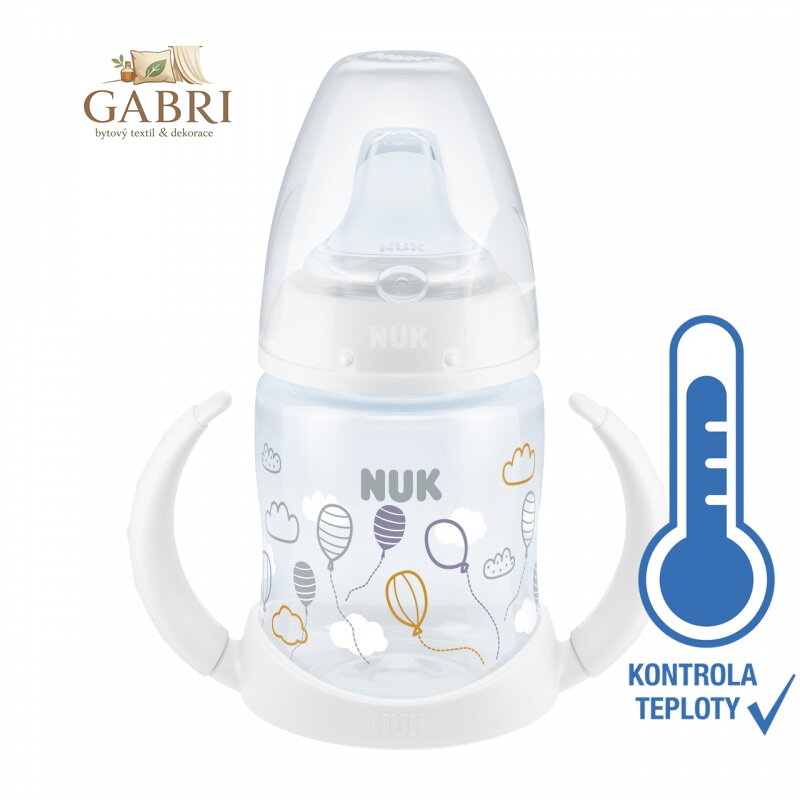 NUK FC lahev na učení s kontrolou teploty 150 ml 1 ks bílá