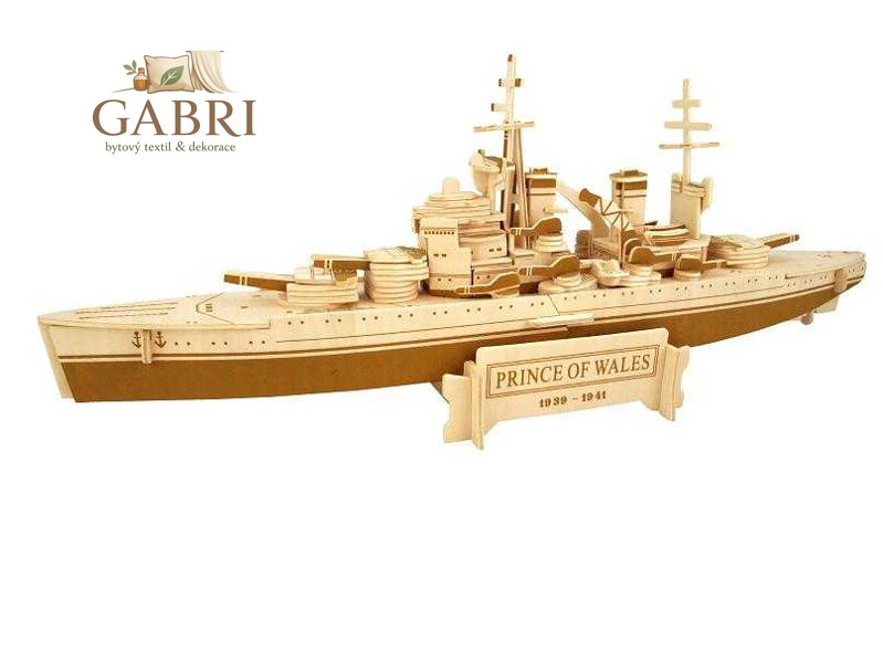 Woodcraft Dřevěné 3D puzzle bitevní loď Prince of Wales