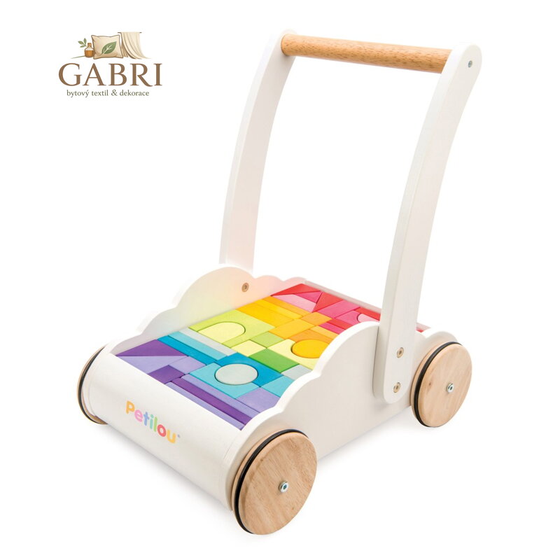 Le Toy Van Petilou Vozík s duhovými kostkami