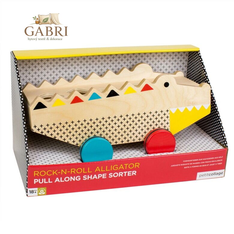 Petit Collage Dřevěný aligátor 2v1