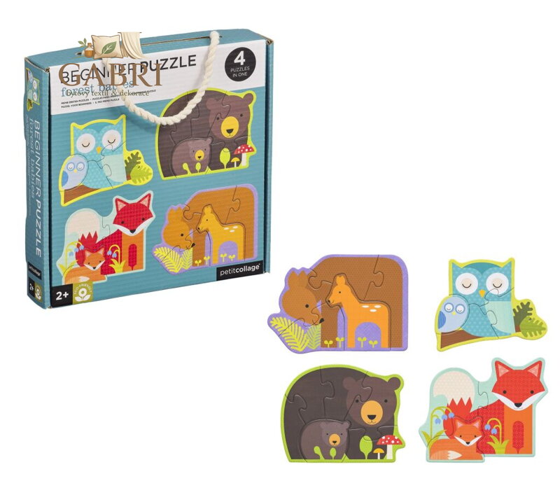 Petit Collage První puzzle lesní zvířátka - poškozený obal