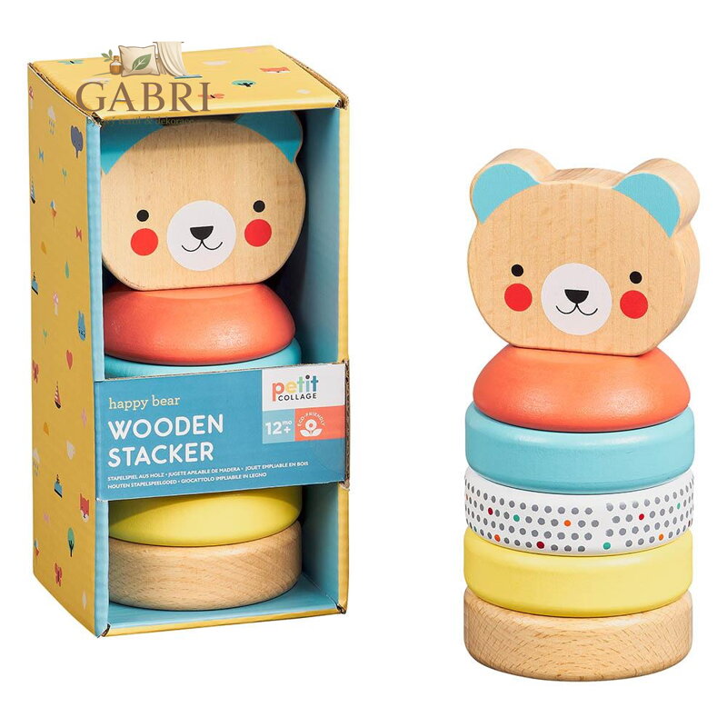 Petit Collage Dřevěná věž medvídek