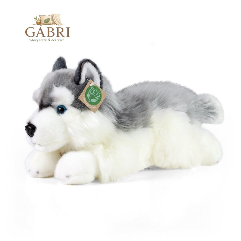 Rappa Plyšový pes husky ležící 30 cm