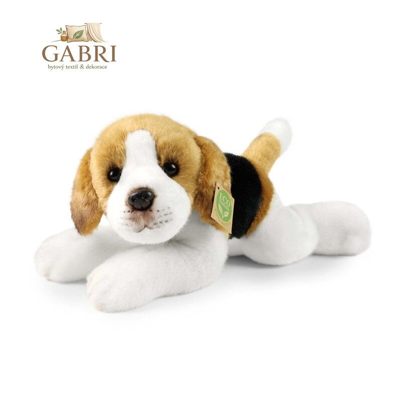 Rappa Plyšový pes Bígl ležící 30 cm ECO-FRIENDLY