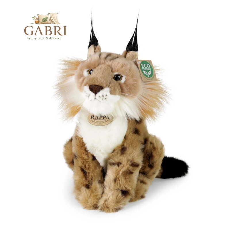 Rappa Plyšový rys sedící 23 cm ECO-FRIENDLY
