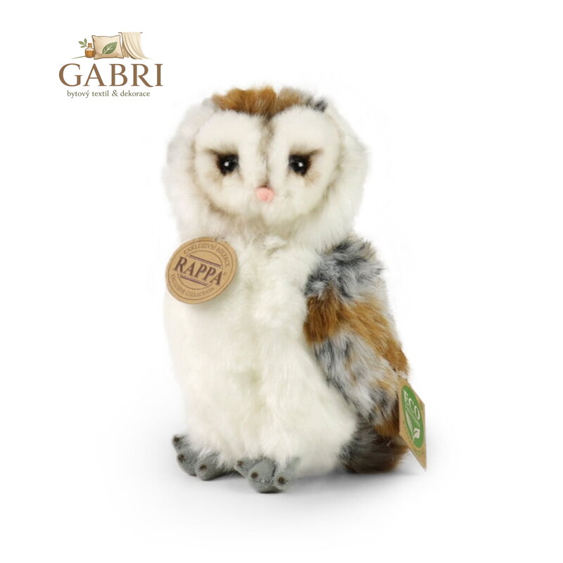 Rappa Plyšová sova pálená 17 cm ECO-FRIENDLY