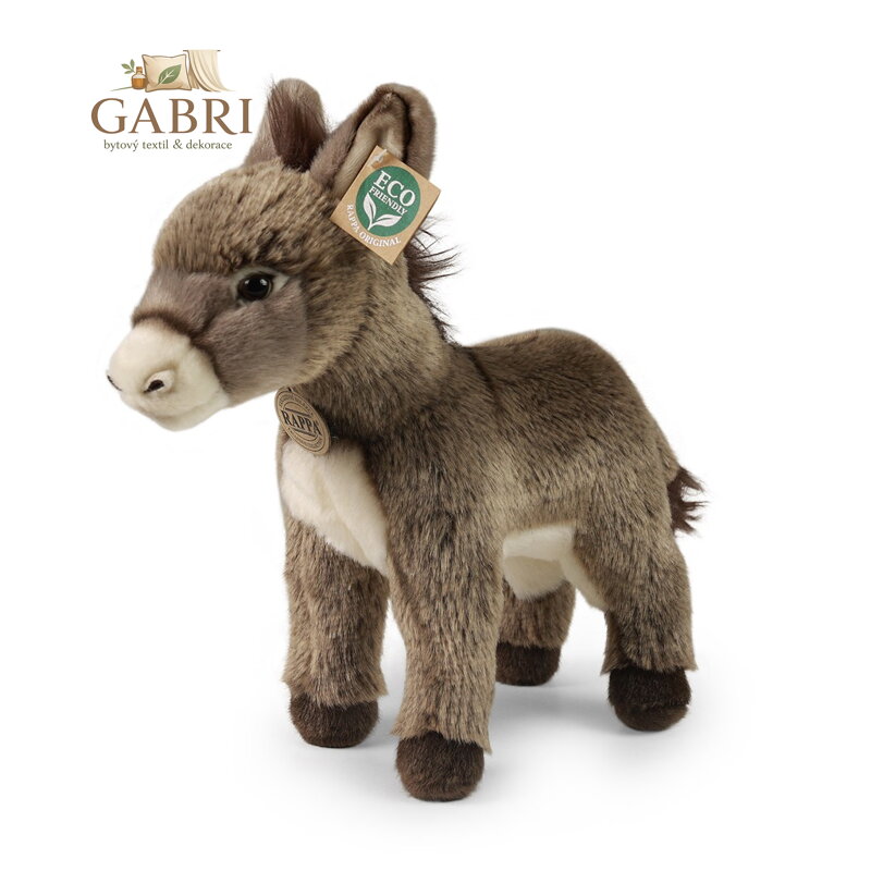 Rappa Plyšový osel 28  cm ECO-FRIENDLY