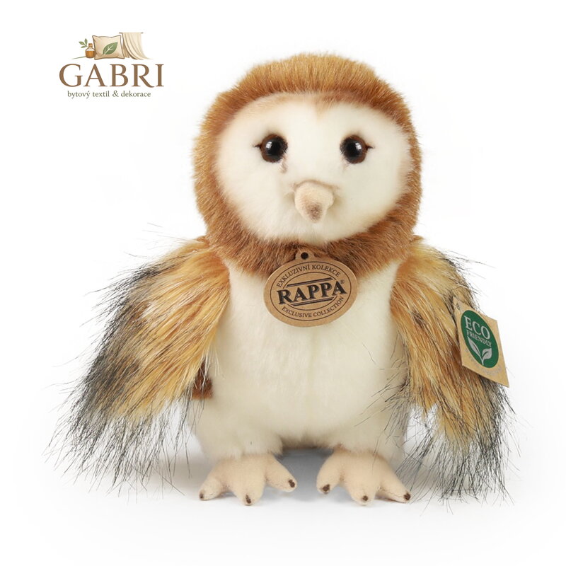 Rappa Plyšová sova pálená 20 cm ECO-FRIENDLY