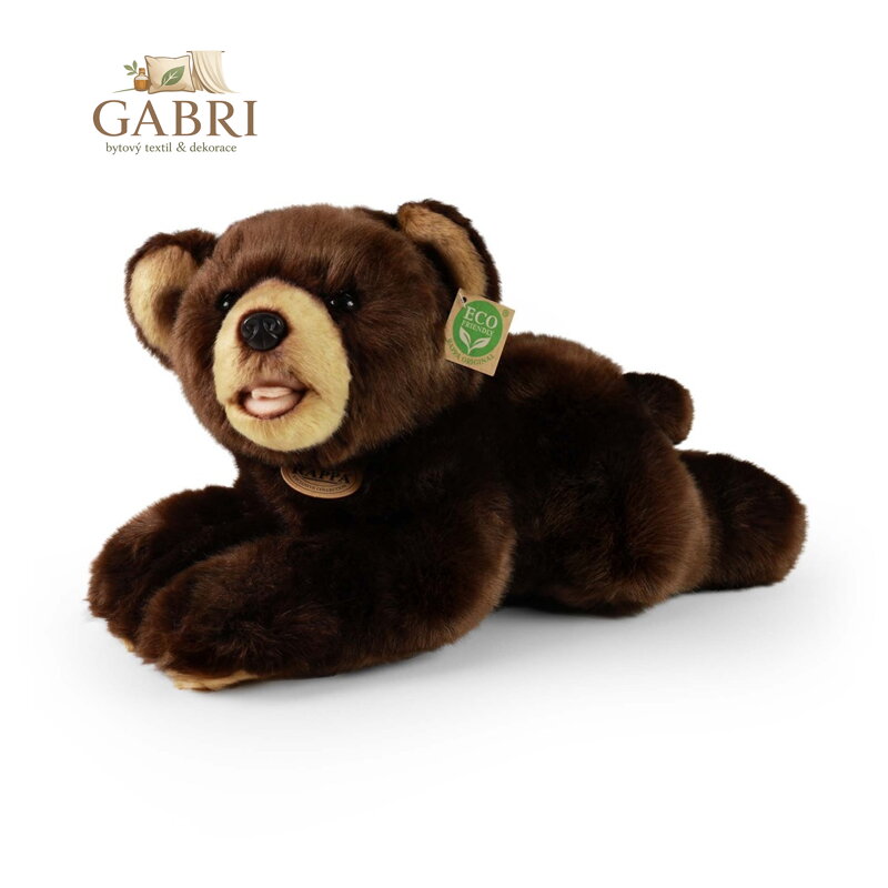Rappa Plyšový medvěd ležící 32 cm ECO-FRIENDLY