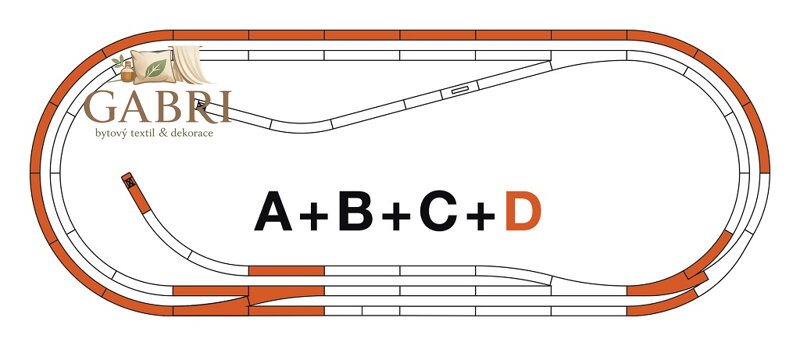 Roco Line Sada kolejí D (oblouk) s podložím - 42022