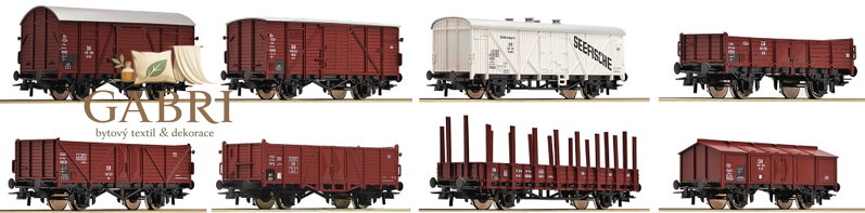 Roco 8dílná souprava nákladních vozů  DB - 44002