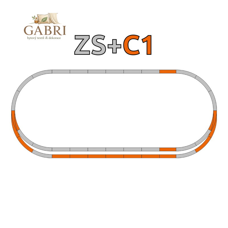 Roco Geoline Sada kolejí C1 (paralelní úsek) s podložím - 61152