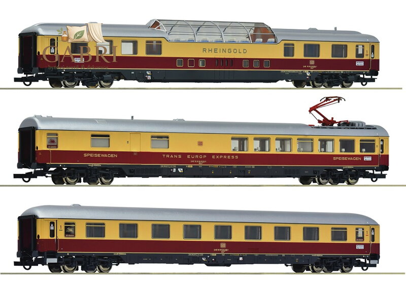 Roco 3dílná sada Osobních vozů Reingold AKE VI - 6200120