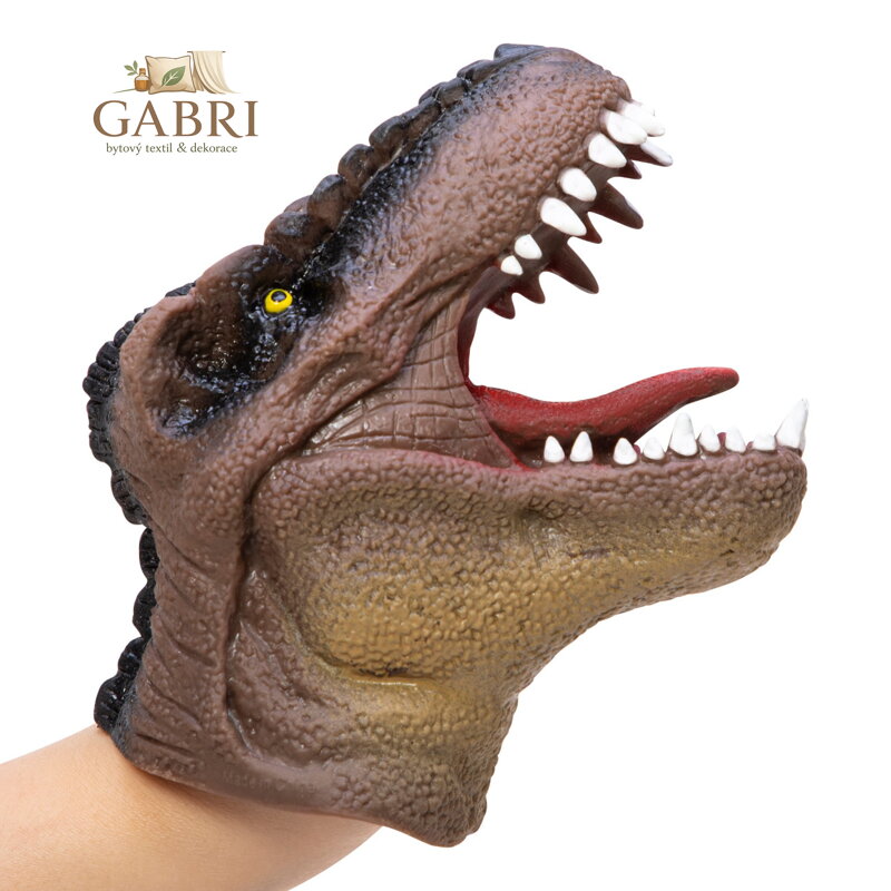 Schylling Maňásek na ruku Dinosaurus - hnědý