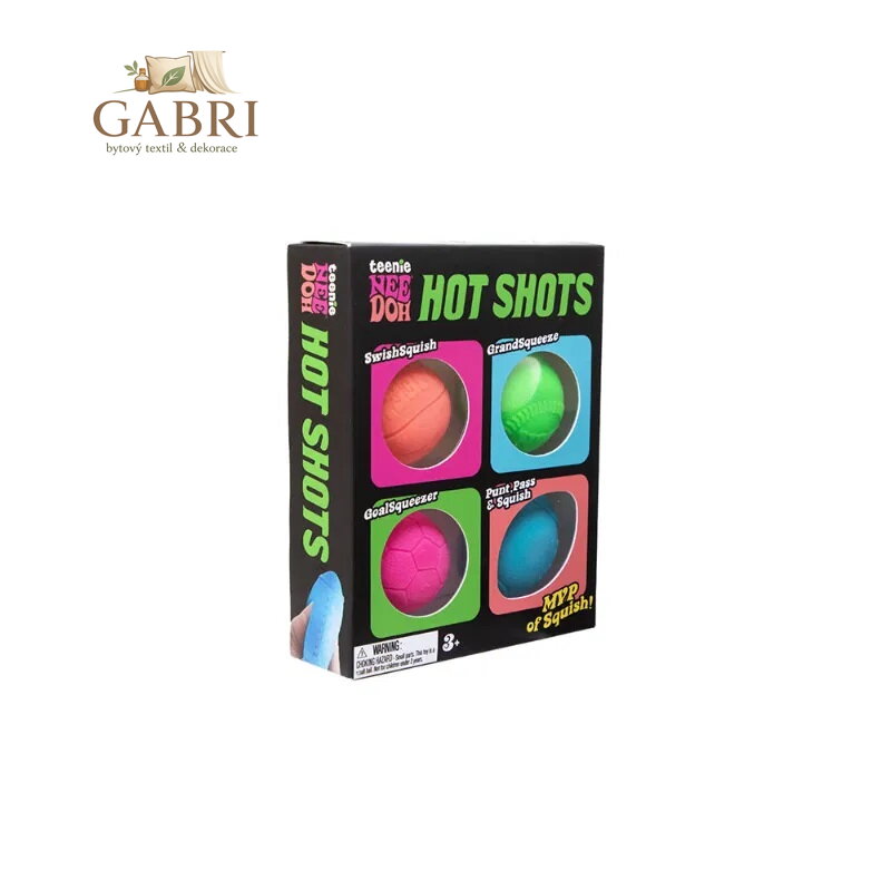 Schylling NeeDoh Barevné mačkací míčky Hot Shots 4 ks