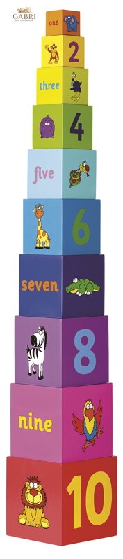 Tidlo Věž ze skládacích kostek Rainbow