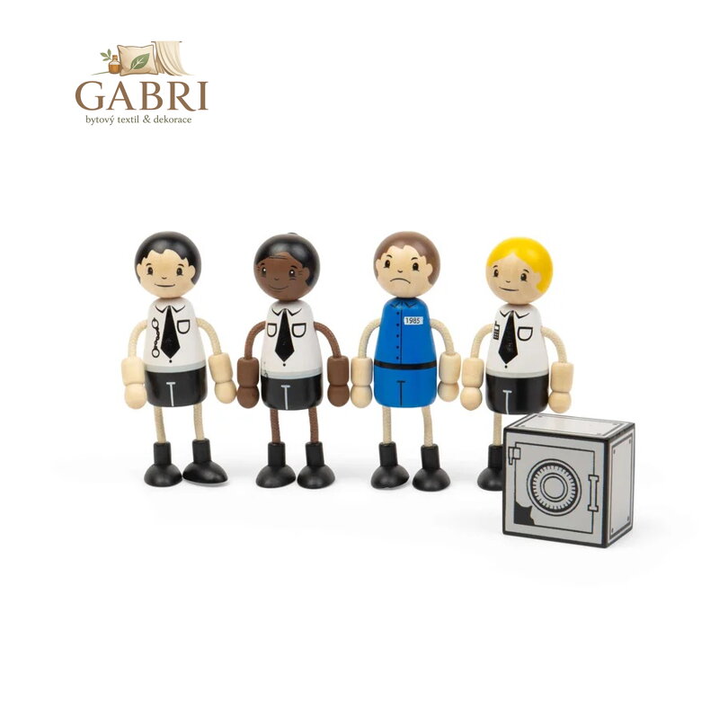 Tidlo Dřevěné postavičky Policisté a zloděj