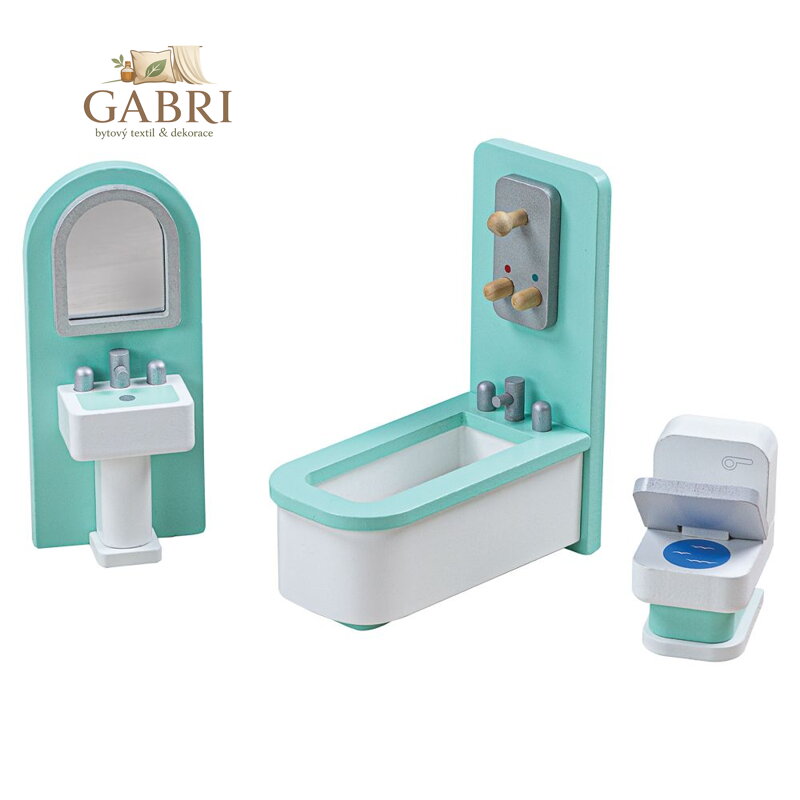 Tidlo Dřevěný nábytek koupelna tyrkysová