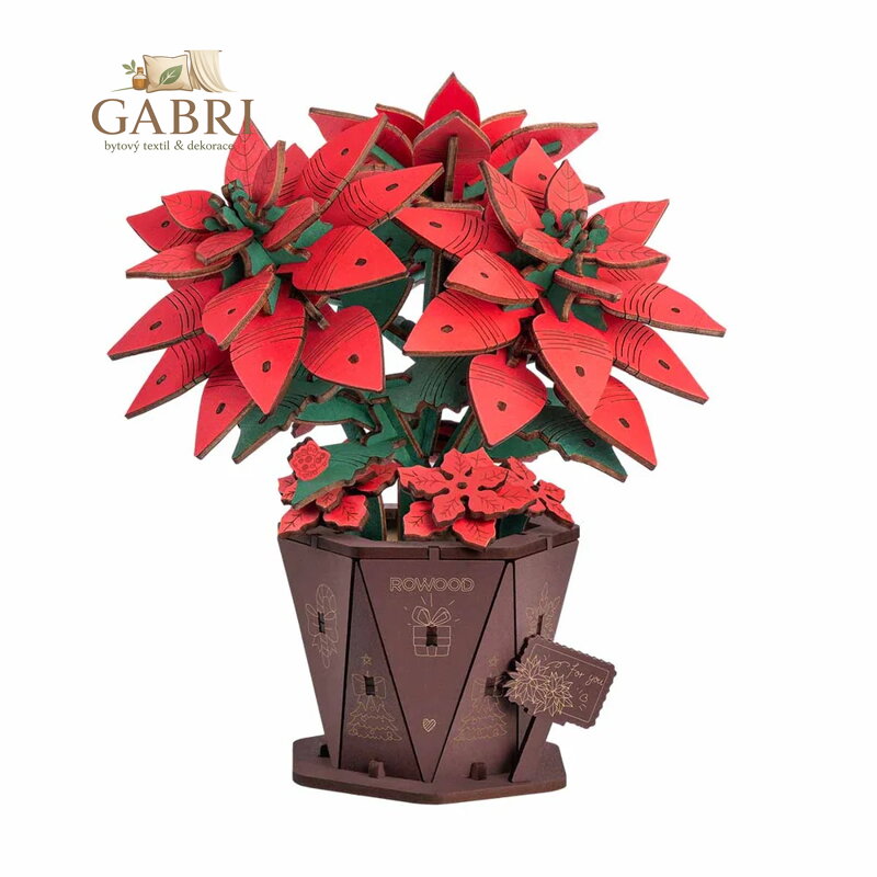 RoboTime 3D dřevěná skládačka Vánoční hvězda