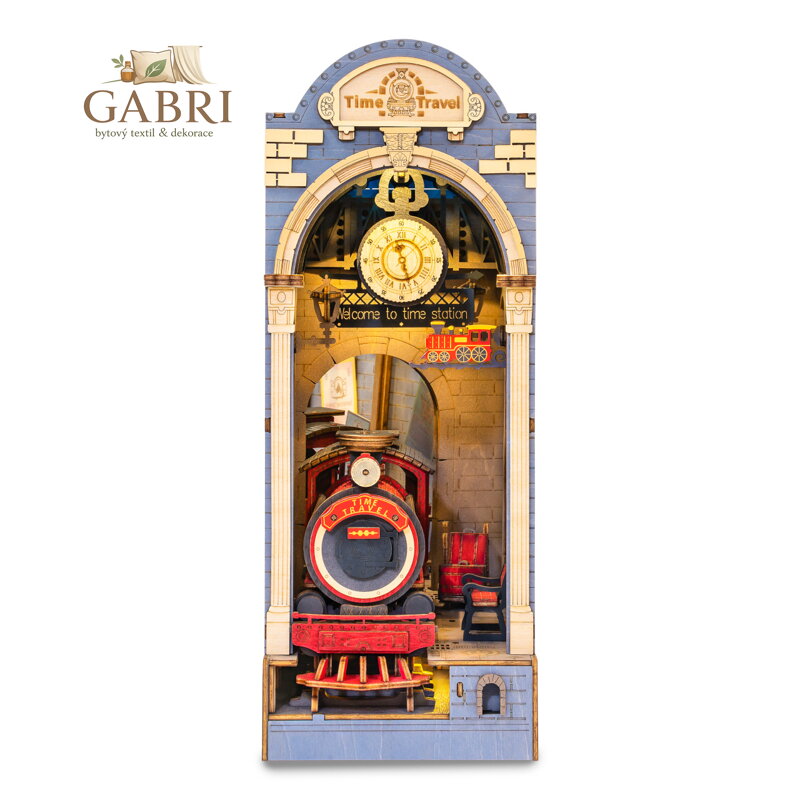 RoboTime 3D skládačka Zarážka na knihy Miniatura domečku