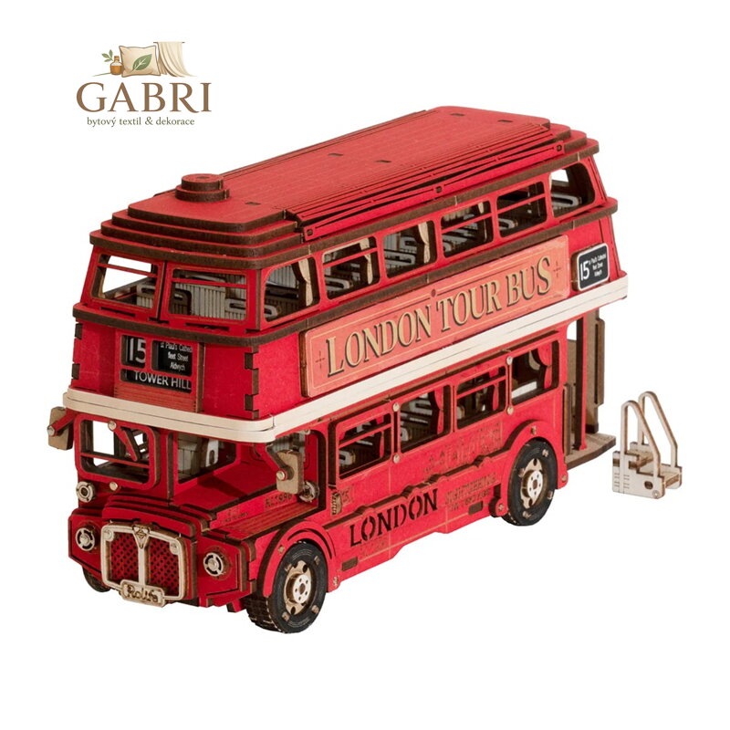 RoboTime 3D dřevěná skládačka Londýnský double-decker