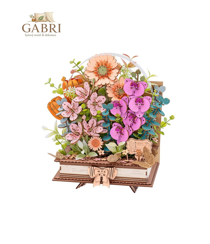 RoboTime 3D dřevěná skládačka Kvetoucí kniha