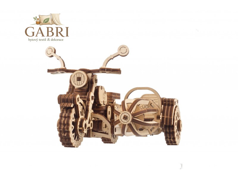 Ugears 3D dřevěné mechanické puzzle Harry Potter Hagridova létající motorka