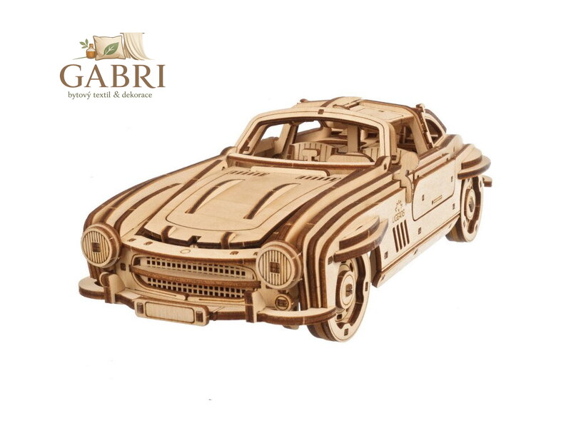 Ugears 3D dřevěné mechanické puzzle Auto Winged Sports Coupe