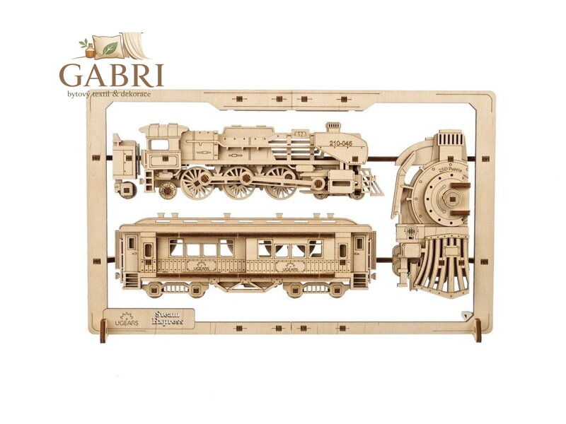 Ugears 2,5D dřevěné mechanické puzzle Steam Express