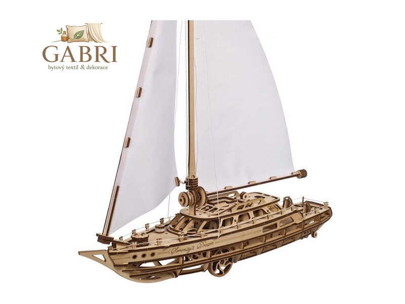 Ugears 3D Dřevěné mechanické puzzle Jachta The Ocean Beauty