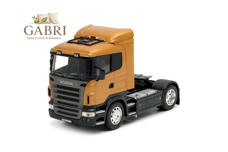 Welly SCANIA R470 TAHAČ 1:32 oranžový