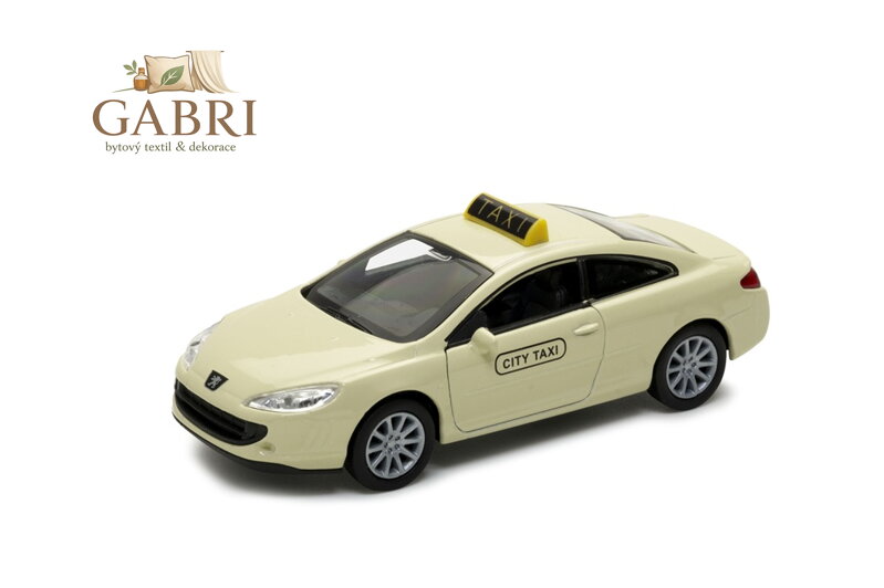 Welly Peugeot Coupe 407  TAXI 1:34 krémové