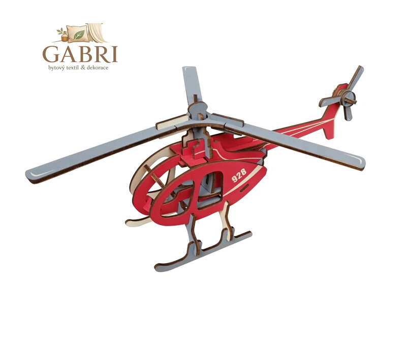 Woodcraft Dřevěné 3D puzzle Vrtulník