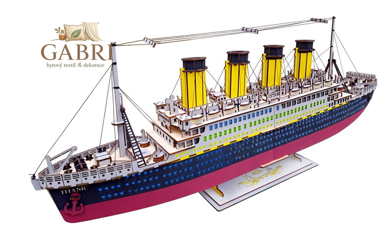 Woodcraft Dřevěné 3D puzzle Titanic