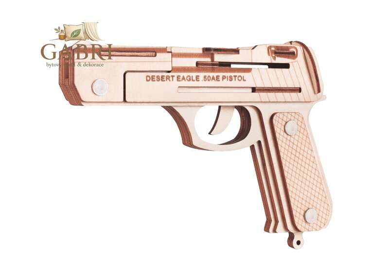 Woodcraft Dřevěné 3D puzzle Pistole Desert Eagle
