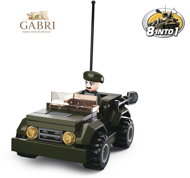 Sluban Army 8into1 M38-B0587F Džíp