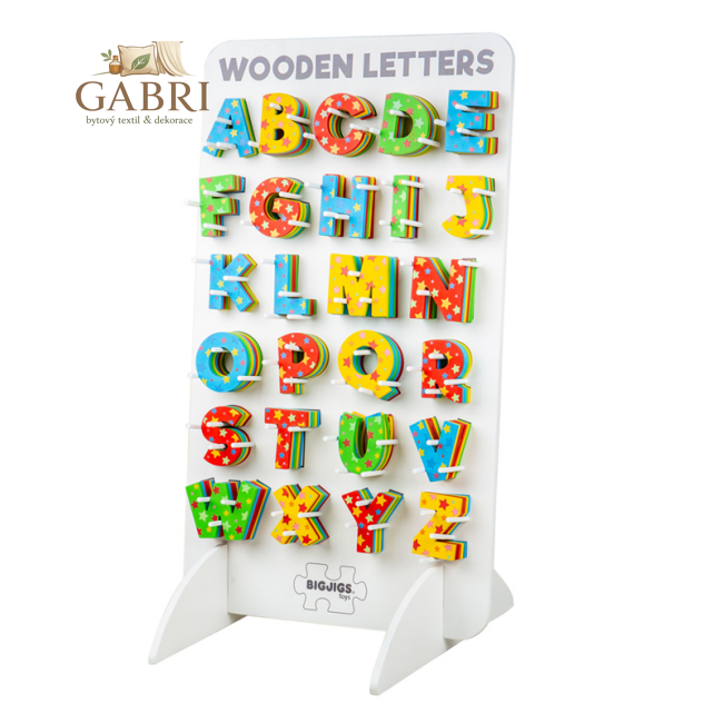 Bigjigs Toys Dřevěná hvězdičková abeceda