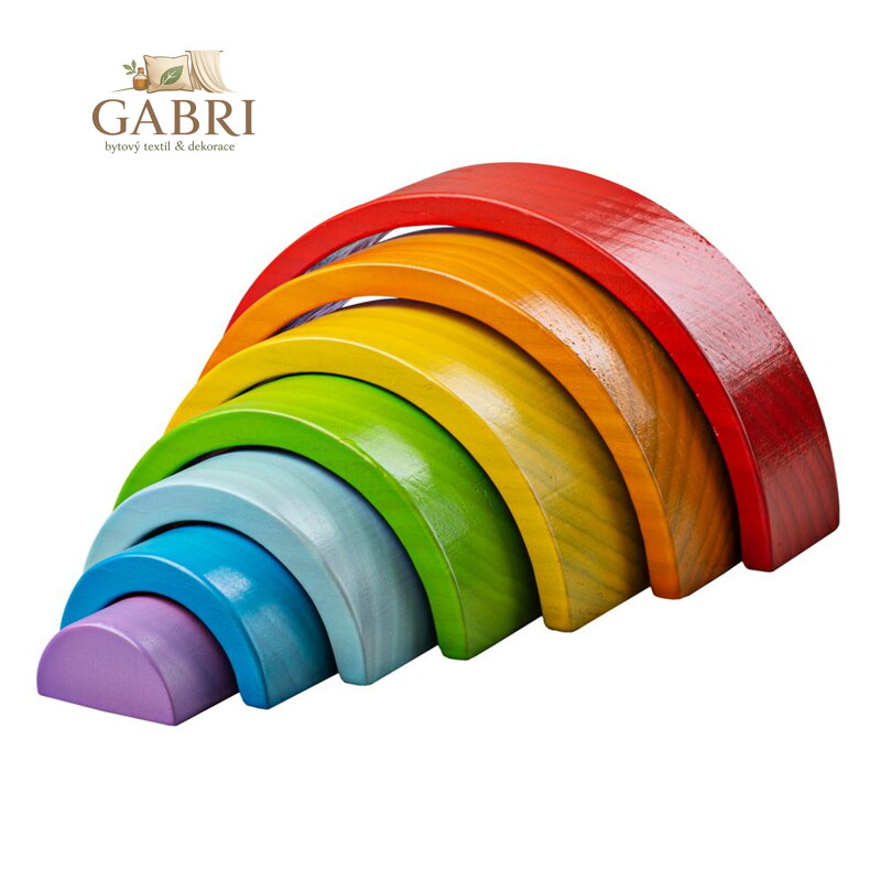 Bigjigs Baby Dřevěná skládací duha malá