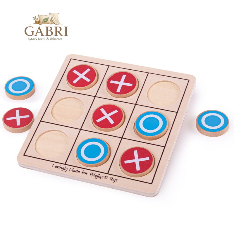 Bigjigs Toys Dřevěné piškvorky natur