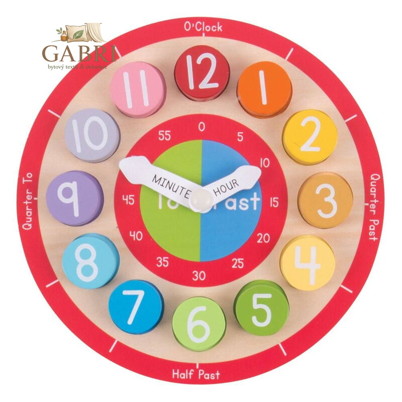 Bigjigs Toys Edukativní hodiny anglické