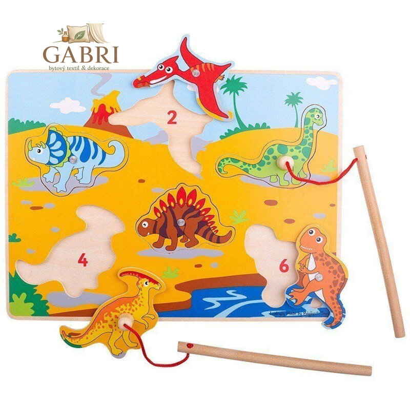Bigjigs Toys Dřevěné chytání dinosaurů