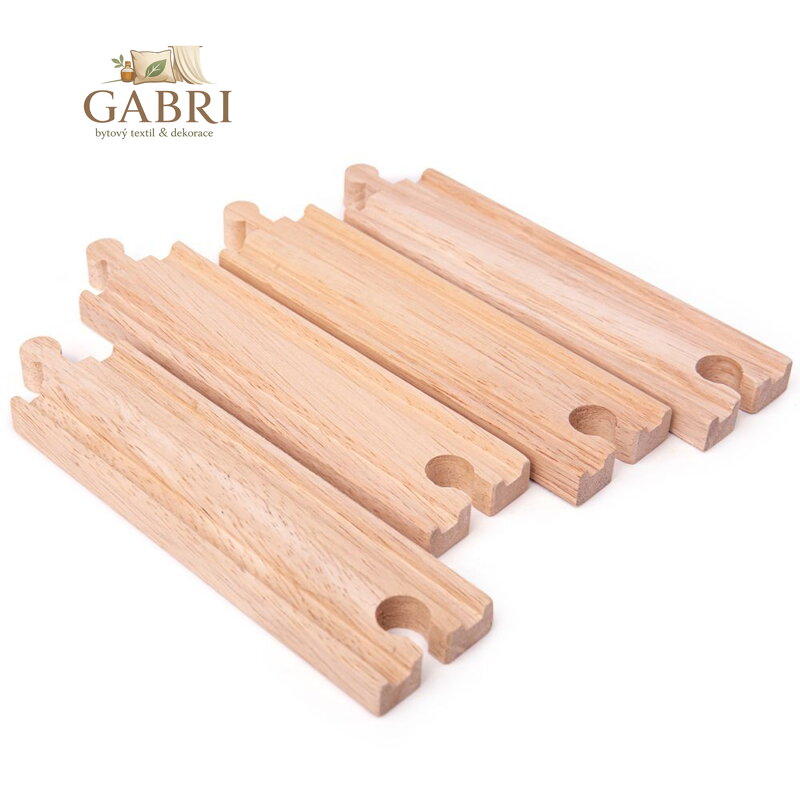 Bigjigs Rail Dlouhé rovné koleje 21 cm 4 ks