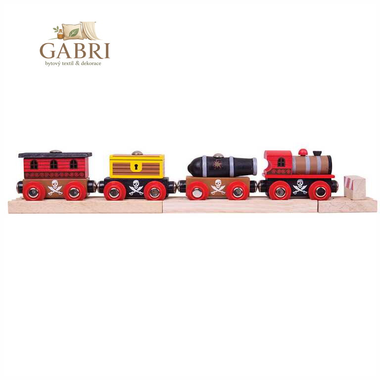 Bigjigs Rail Pirátský vlak + 3 koleje