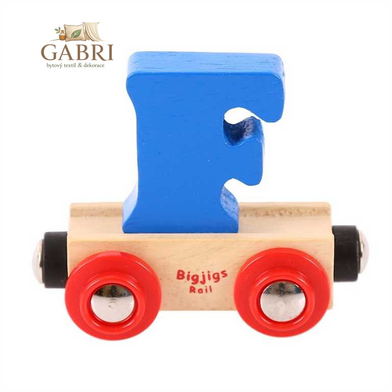 Bigjigs Rail Vagónek dřevěné vláčkodráhy - Písmeno F